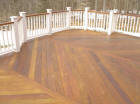 ipe deck with king post vinyl rail system